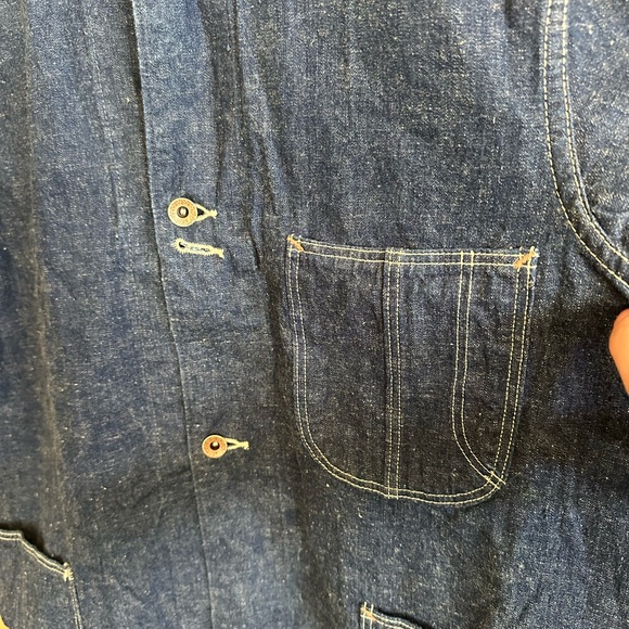 Orslow 1940 Vintage Lined Denim 4 Pocket Coverall Jacket Size 1 - Picture 11 of 11